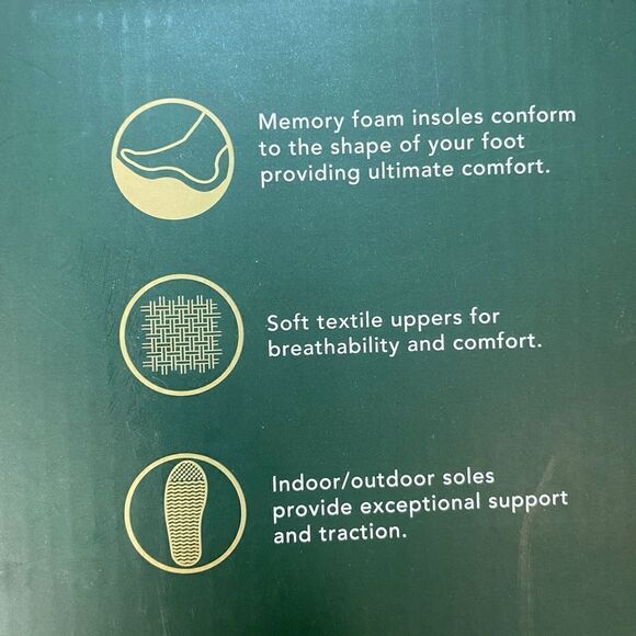 GOLDTOE Men's Size Small (7) Black Memory Foam Slippers. - Picture 7 of 7